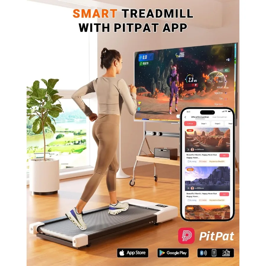 جهاز مشي SupeRun تحت المكتب 3 في 1 جهاز سير محمول مع شاشة LED للتحكم عن بعد 2.5 حصان للركض المشي الهادئ