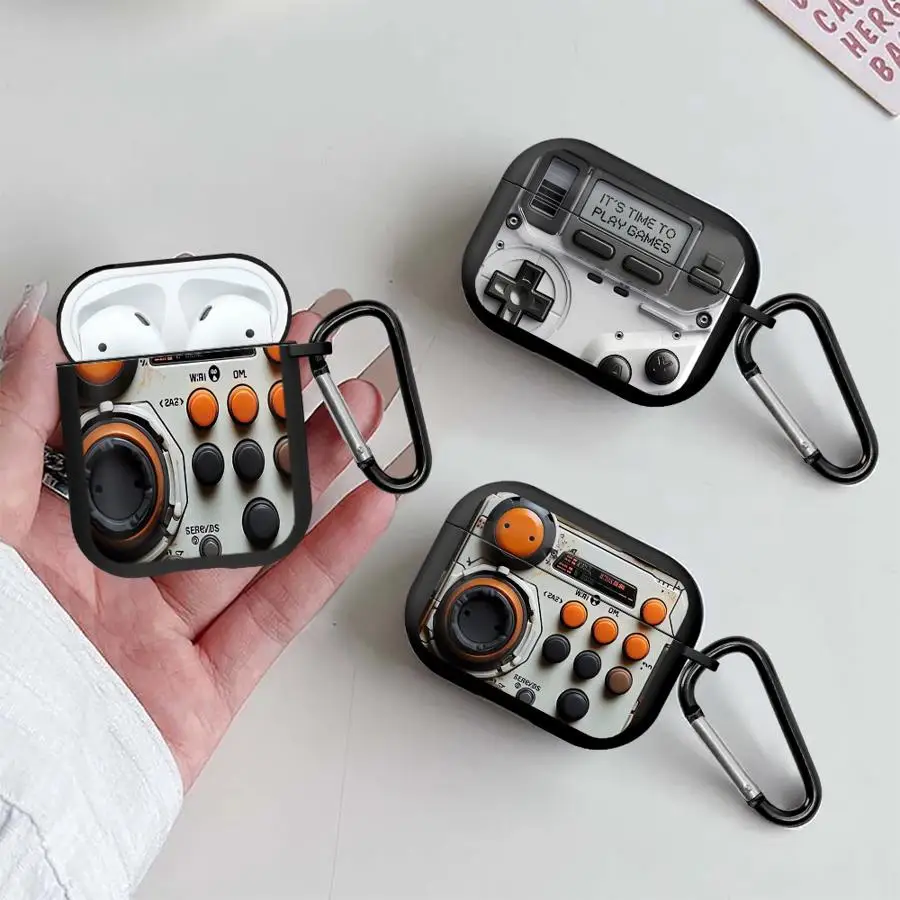 Retro-Spielkonsolen-Muster Kopfhörerhüllen Schutzhülle für Airpods Pro3 2 1 Pro2 4 3 Pro