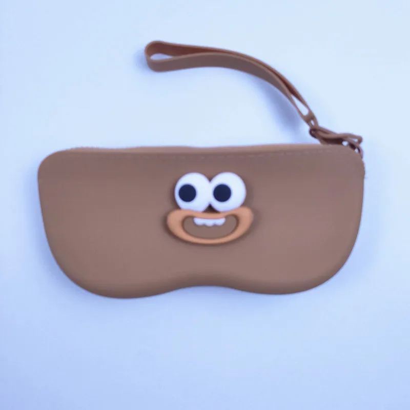 2025 جديد الكرتون لطيف المحمولة سيليكون نظارات حافظة النظارات الشمسية الغطاء الواقي حقيبة نظارات صندوق حقيبة التخزين النساء الرجال هدية