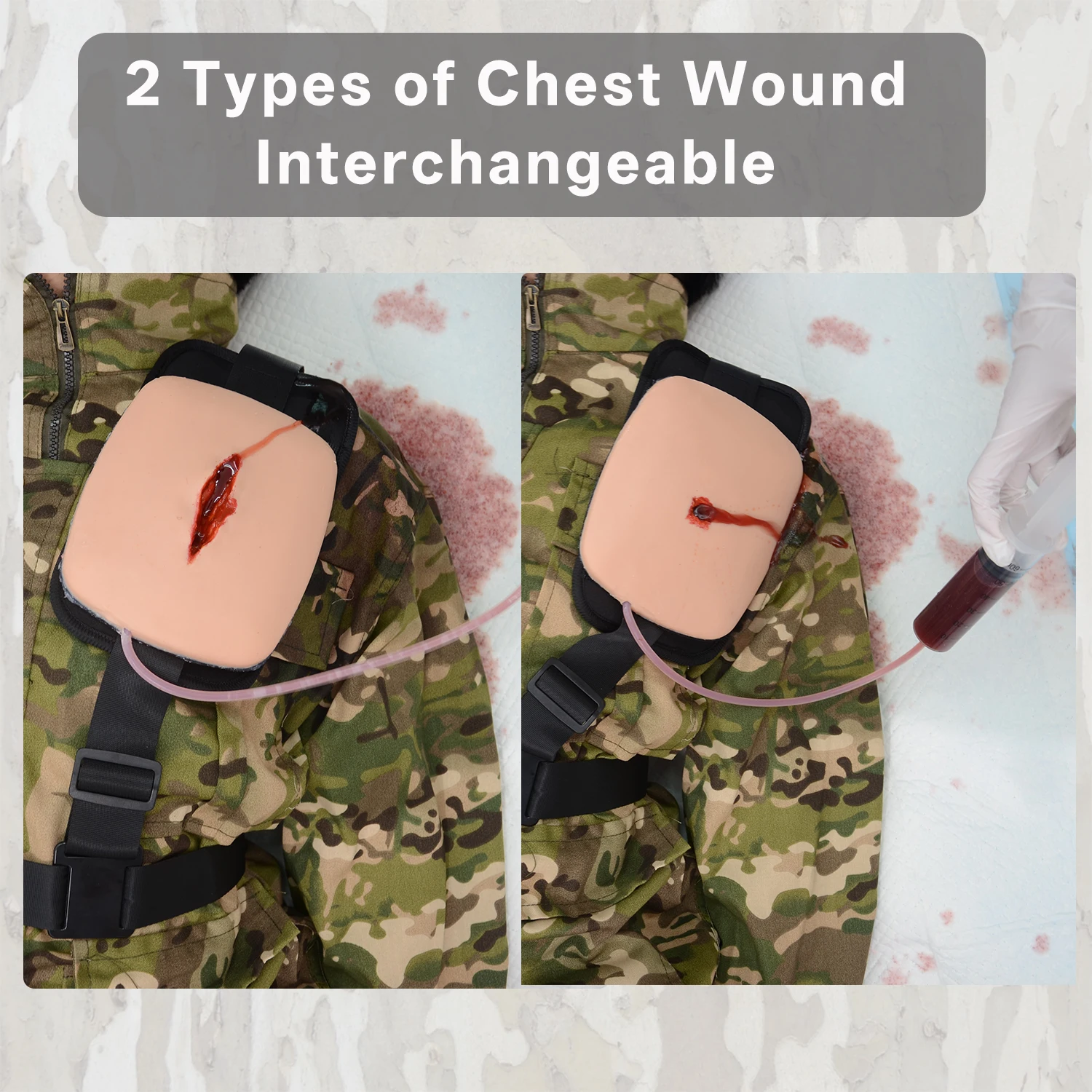 Chest Seal Training Simulator Chest Wund Care Model Practice Kit