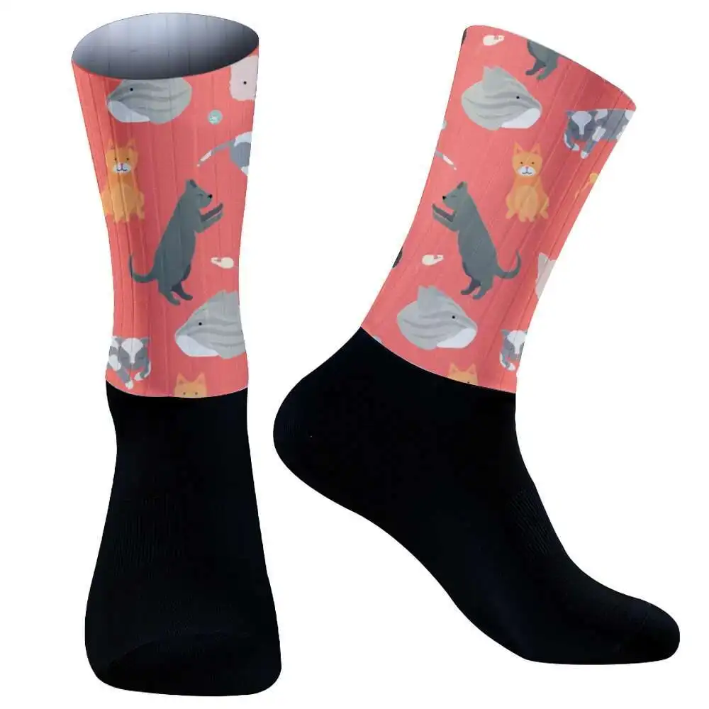 

Men women running outdoor cycling competition socks High quality professional breathable road cycling socks