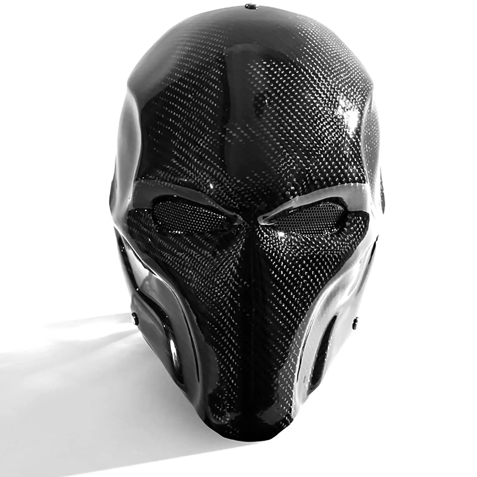 Tactical Full Face Carbon Fiber Mask Skull Masks for Airsoft Paintball Shooting Halloween Party Helmet Protection Face Cover