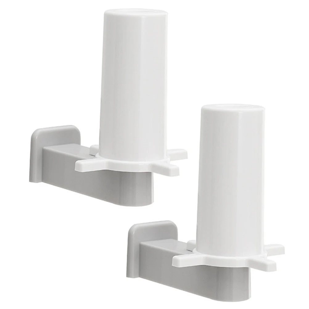 

2 Pcs Plastic Wrap Storage Rack Punch Free Holder Kitchen Multifunctional Cling Film Paper Towel Hanger White Small Space Saver