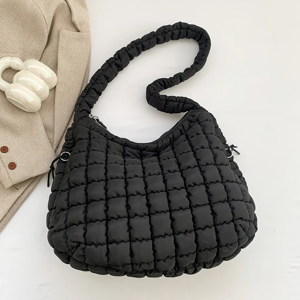 Women Cloud Hobo Bag Large Capacity Quilted Bubbles Crossbody Bag Solid Color Fashion Padded Sling Bag Puffer Shoulder Bags