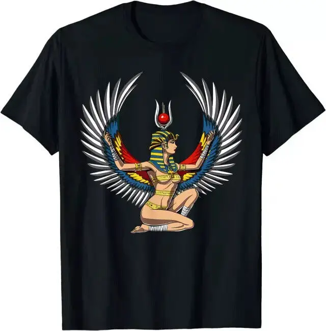 Egyptian Goddess Isis Queen Pharaoh Hieroglyphs Mythology T-Shirt