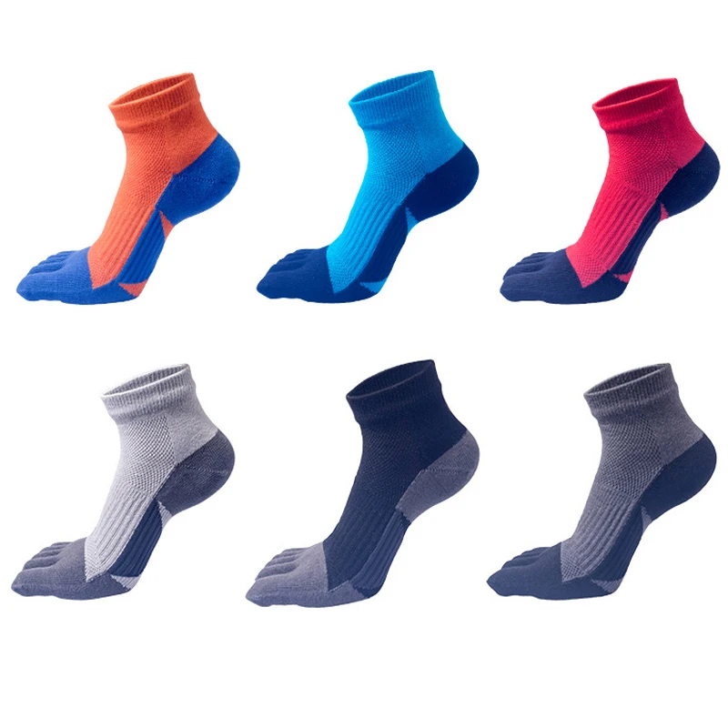 

Brand Man Sport 5 Finger Socks Ankle Toe Sock Compression Anti-friciton Durable Cycling Run Hiking Travel Socks Sweat-absorbing