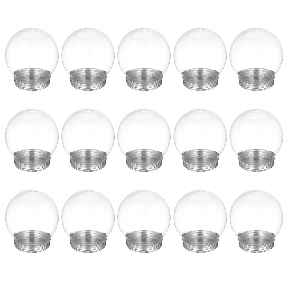 

9Pcs DIY Snow Globe Craft Kit Clear Plastic Globes for Holiday Decor Multipurpose Use Easy Crafting Fun Snow Globe DIY