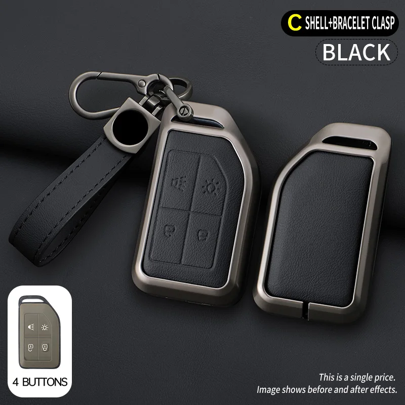 Zinken Legering Autosleutel Behuizing Beschermhoes Houder Voor Volvo FH16 RC FM EVRO 6 FH CARGO 555 FM Zware Truck Sleutel Volledige Bescherming Accessoire