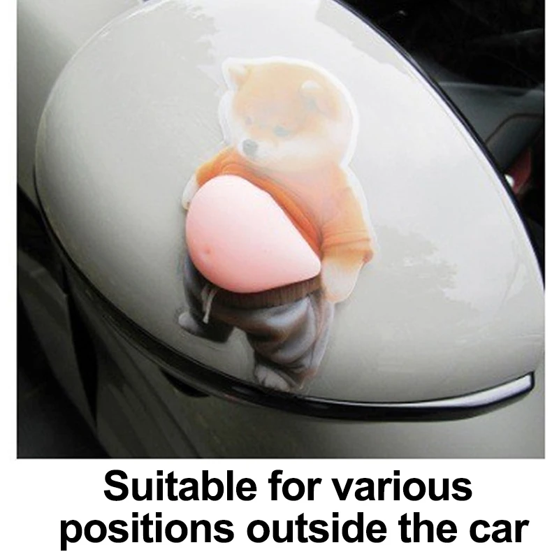 Car Anti-Collision Sticker | Cute Shiba Inu Silicone Door Protector | Squishy Fidget Toy For Home & Auto Self-Adhesive Sticker