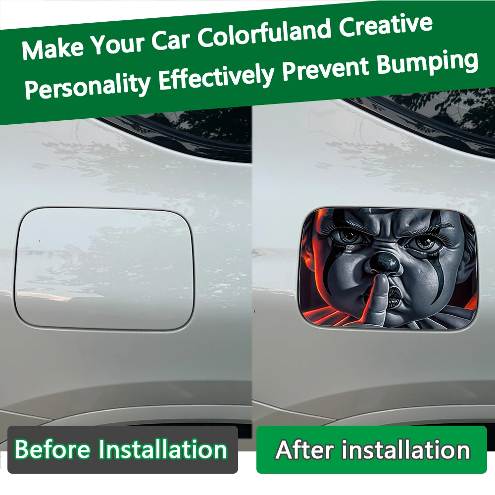 Demon Baby Waterproof Car Fuel Tank Cap Sticker Sunscreen Decal Car Stickers view 3