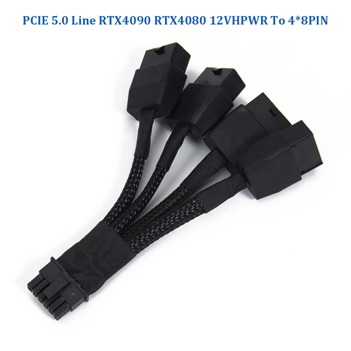 4X8Pin to 16Pin Pin Female Connector PCI-E 5.0 12VHPWR Wire for RTX4090 RTX4080 18AWG Adapter Cable