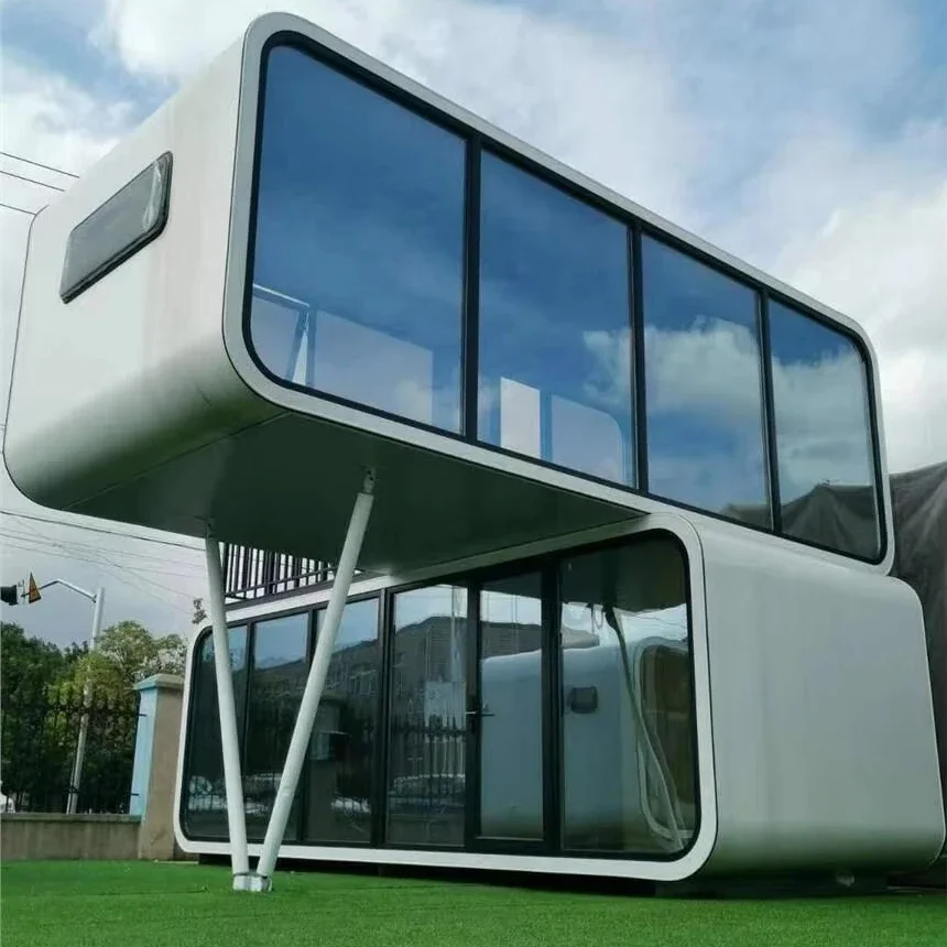 

A для Apple Cabin 20 футов 40 футов открытый современный умный сборный крошечный капсульный дом Vila Торговый центр с кухней