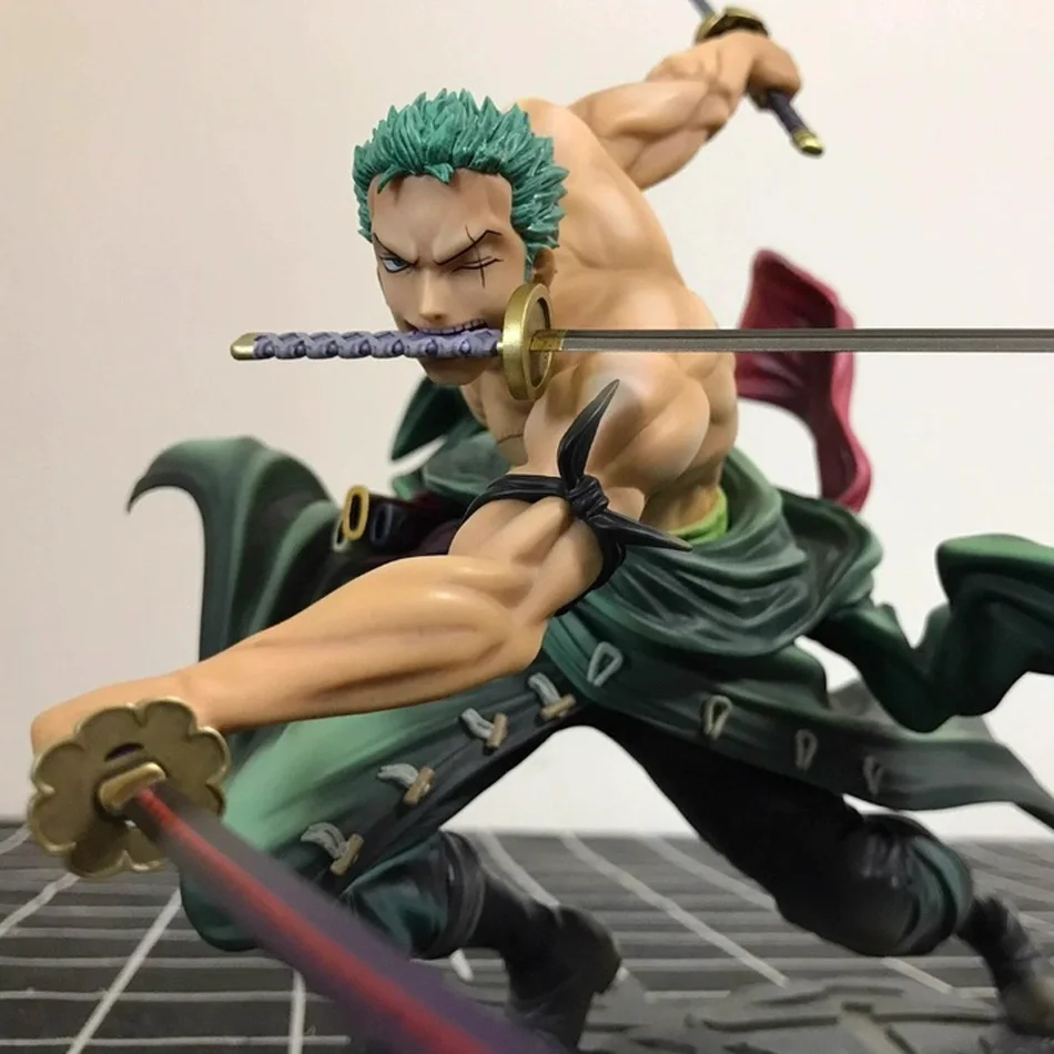 10cm One Piece Anime Figur GK Roronoa Zoro Dreiklingen-Sa-maximum Manga Anime Statue Actionfigur Sammlerstück Modell Kinderspielzeug