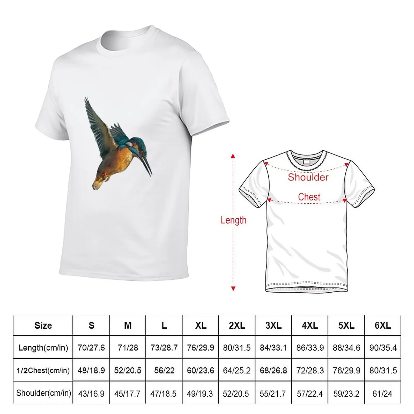 New Kingfisher T-Shirt shirts graphic tees Blouse boys white t shirts Short sleeve tee mens graphic t-shirts