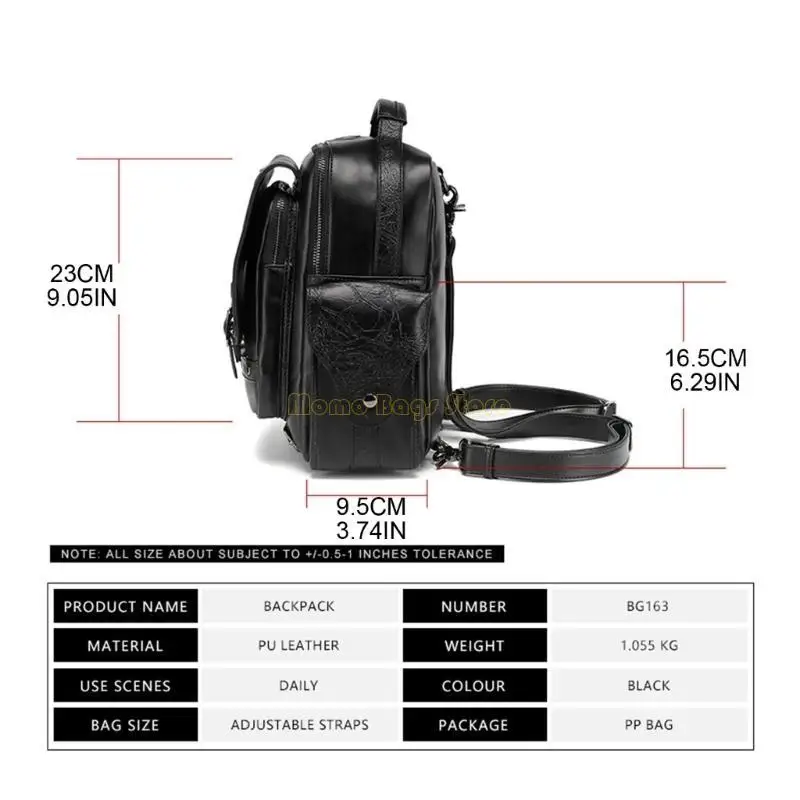 x90d حقيبة ظهر للكمبيوتر المحمول خمر للنساء pu pu steries steries school rucksack