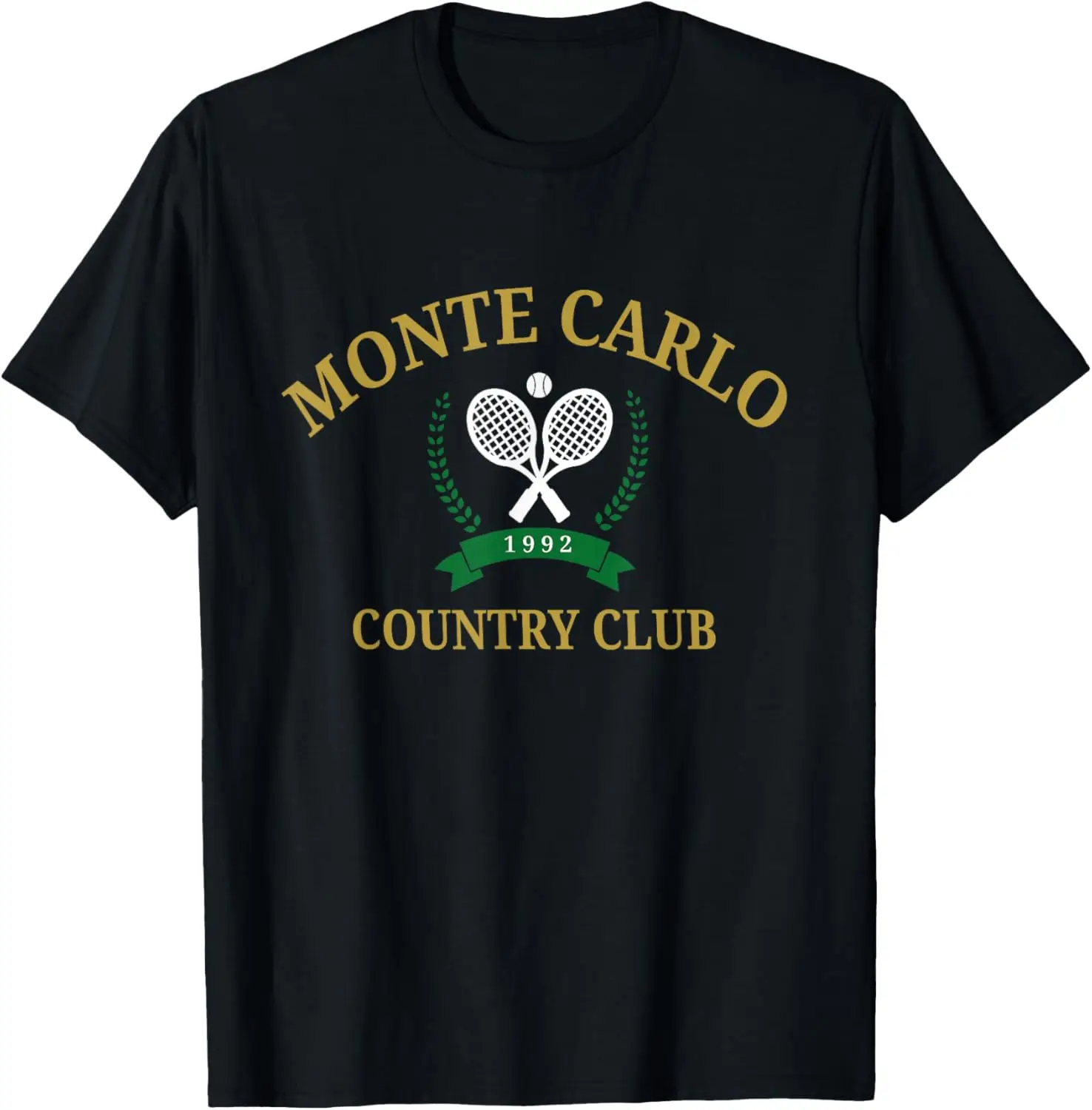 Monte Carlo Country Club Vintage Tennis Aesthetic Crewneck T-Shirt