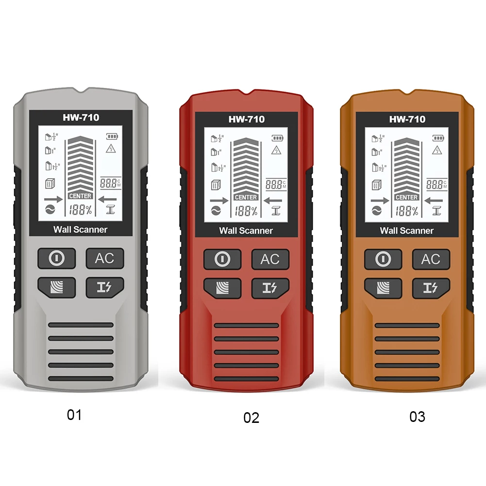 6-in-1 مسمار مكتشف الجدار الماسح الضوئي الإلكترونية مسمار كاشف الجدار الكاشف ل 1-1/2 بوصة دريوال مسمار مركز الكشف