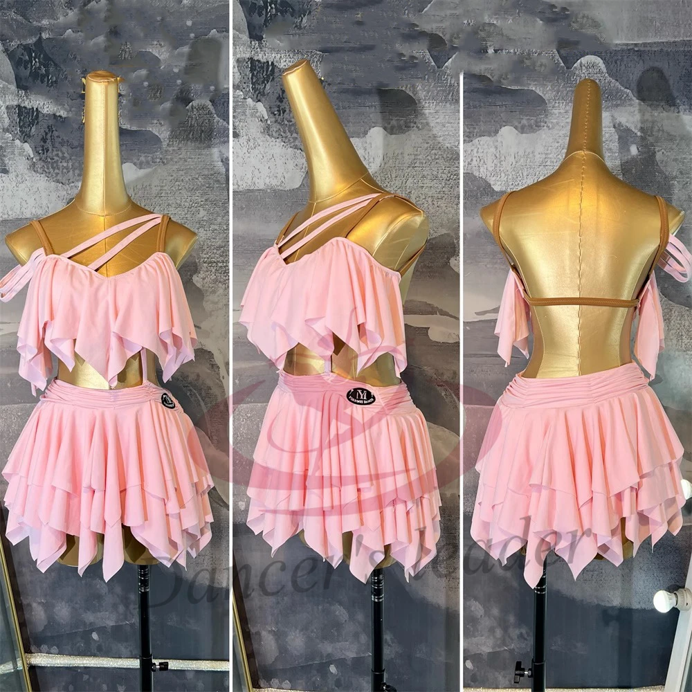 Latin Dance Dress, High-end Custom Fabric Strip, Suspender, Precisely Tango, Women's Adult and Children's Professional Clothing