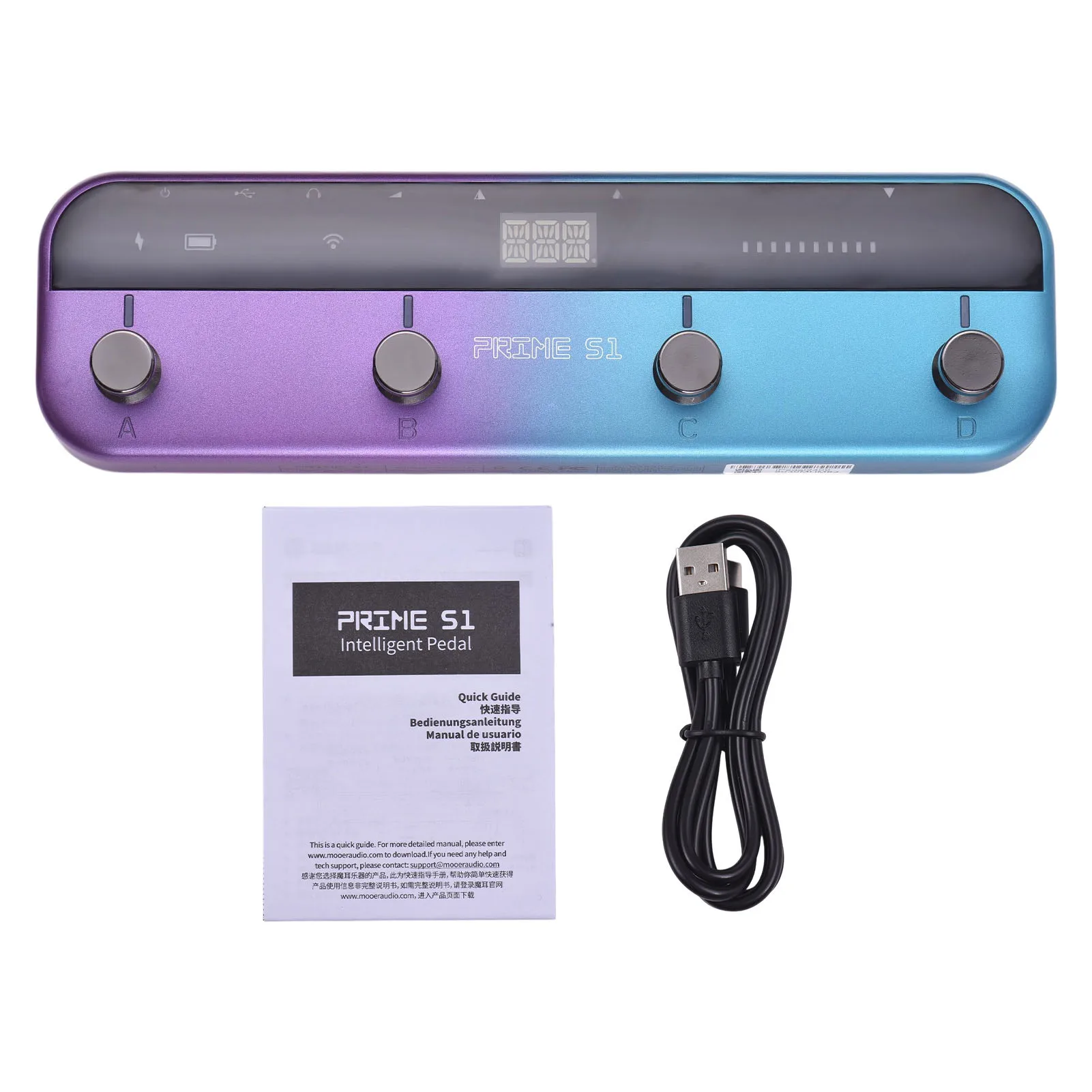 Multi-Effects Processor Portable Guitar Effectors Effects Pedal with Wireless Footswitch Controller 128 Guitar Effect Models