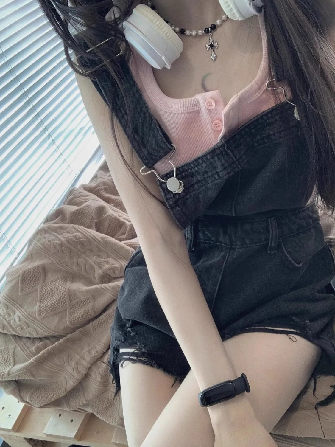 

Rompers Woman Playsuits Boyfriend Texture Thicken Lady's Irregularity Cloth Multiple Multipocket Multicolor Applique Beachwear