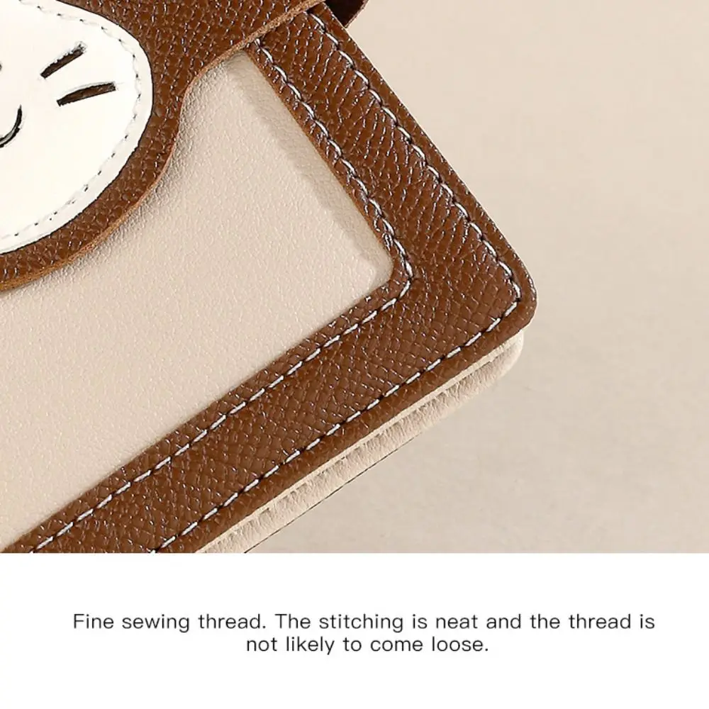 

Универсальный портативный кошелек с кошачьим принтом, милый короткий кожаный кошелек для нескольких карт, модный картхолдер из искусственной кожи с кошачьим узором для покупок