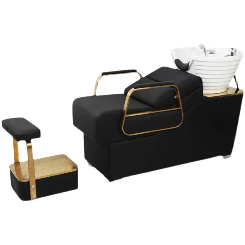 

Shampoo bed Barber shop Hair salon Flush bed Ceramic basin Semi-reclining Internet celebrity