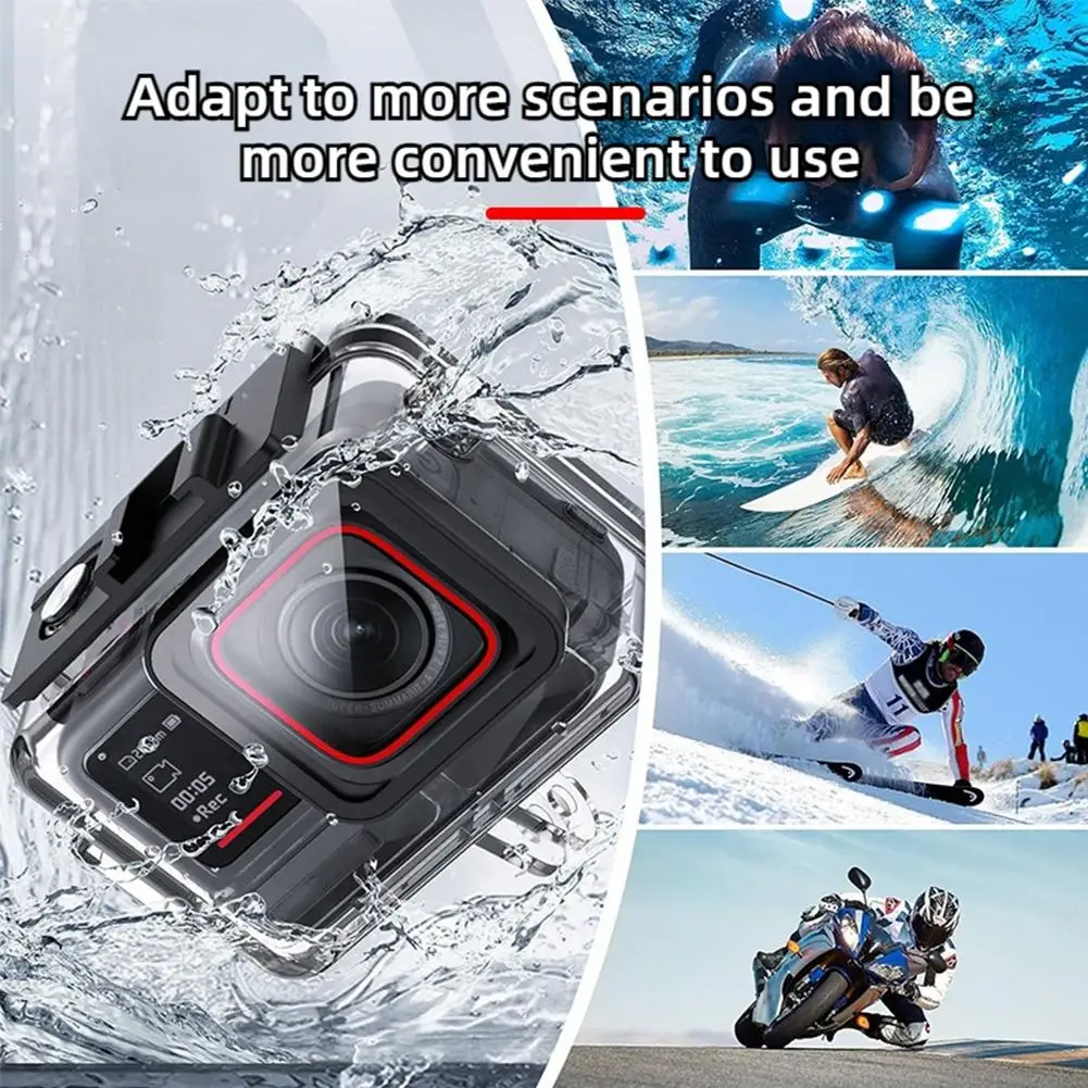 Guscio impermeabile per Insta360 AcePro2 Guscio per immersione per fotocamera sportiva antipolvere antigraffio e antigoccia per riprese subacquee