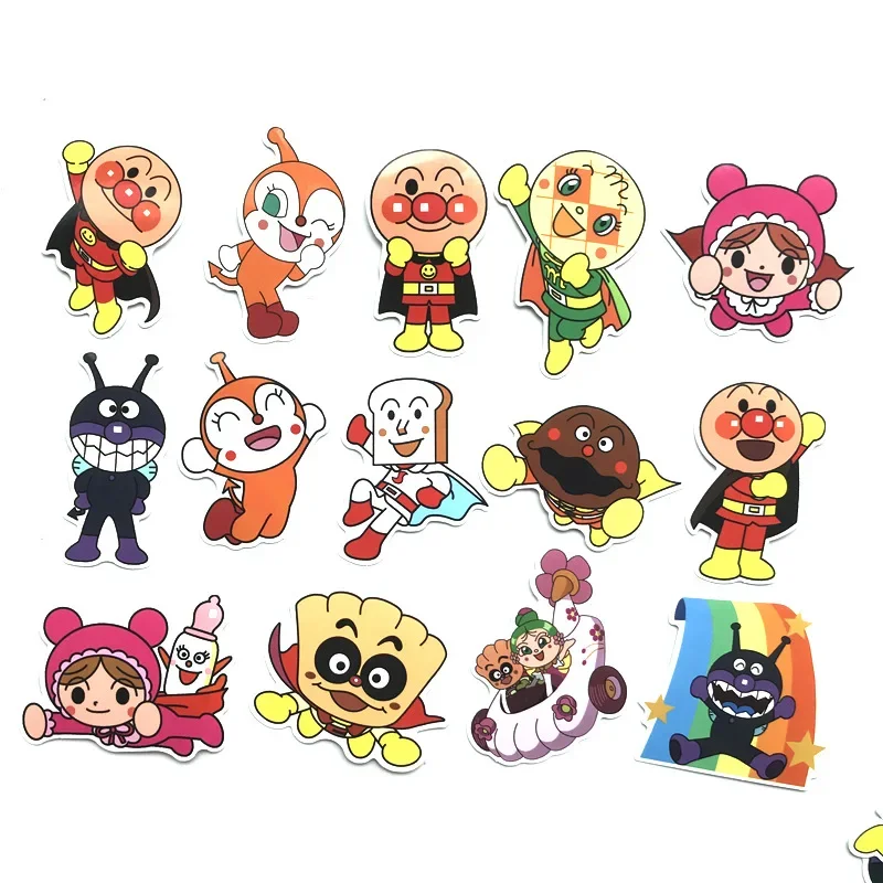 10/30/57Pcs การ์ตูน Anpanman สติกเกอร์กันน้ําสําหรับกระเป๋าเดินทางสเก็ตบอร์ดแล็ปท็อปกระเป๋าเดินทางตู้เย็นโทรศัพท์จัดแต่งทรงผม DIY Decal