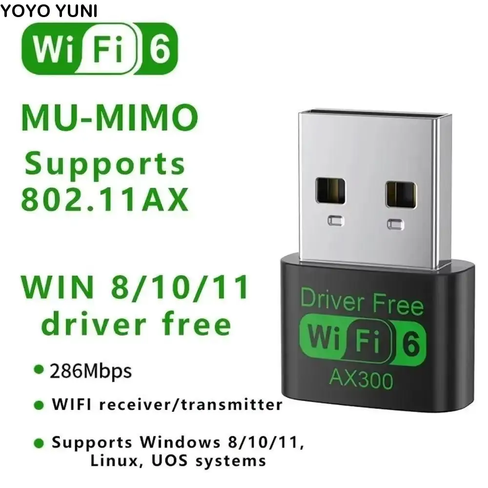 

WiFi Receiver Wifi Network Adapter AX900 Bluetooth 5.3 WLAN Dongle 2in1 Wireless WiFi Receiver for Bluetooth Speaker/Earphones