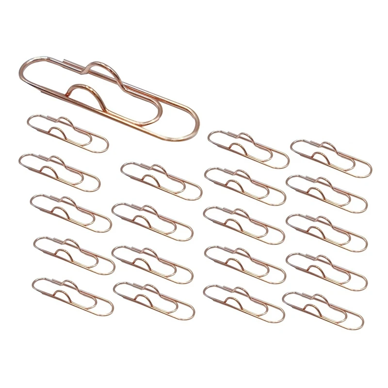 Multifunctional Portable Paper Clips And Pen Holder, Portable Office And College School Supplies Rose Gold (Pack Of 20)