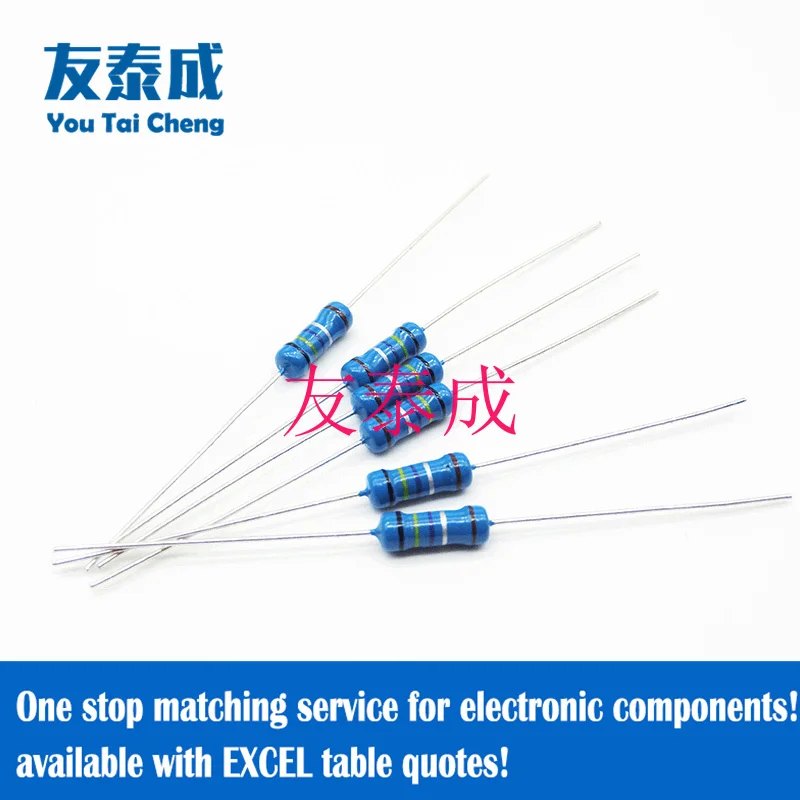 

30PCS Directly Supplied by the Manufacturer, DIP Metal Film Color Ring Resistor 1/2W,(0.5W) ±1% 1Ω(Ohm)-10MΩ 6.2Ω 91K 750K 6.2M