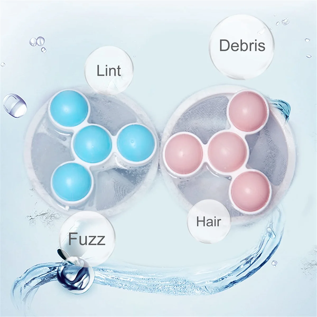 N85R 3PCS ผมกรองสําหรับซักรีดตาข่าย Lint Filter สําหรับเครื่องซักผ้า Lint Catcher สําหรับสัตว์เลี้ยงในครัวเรือน-A