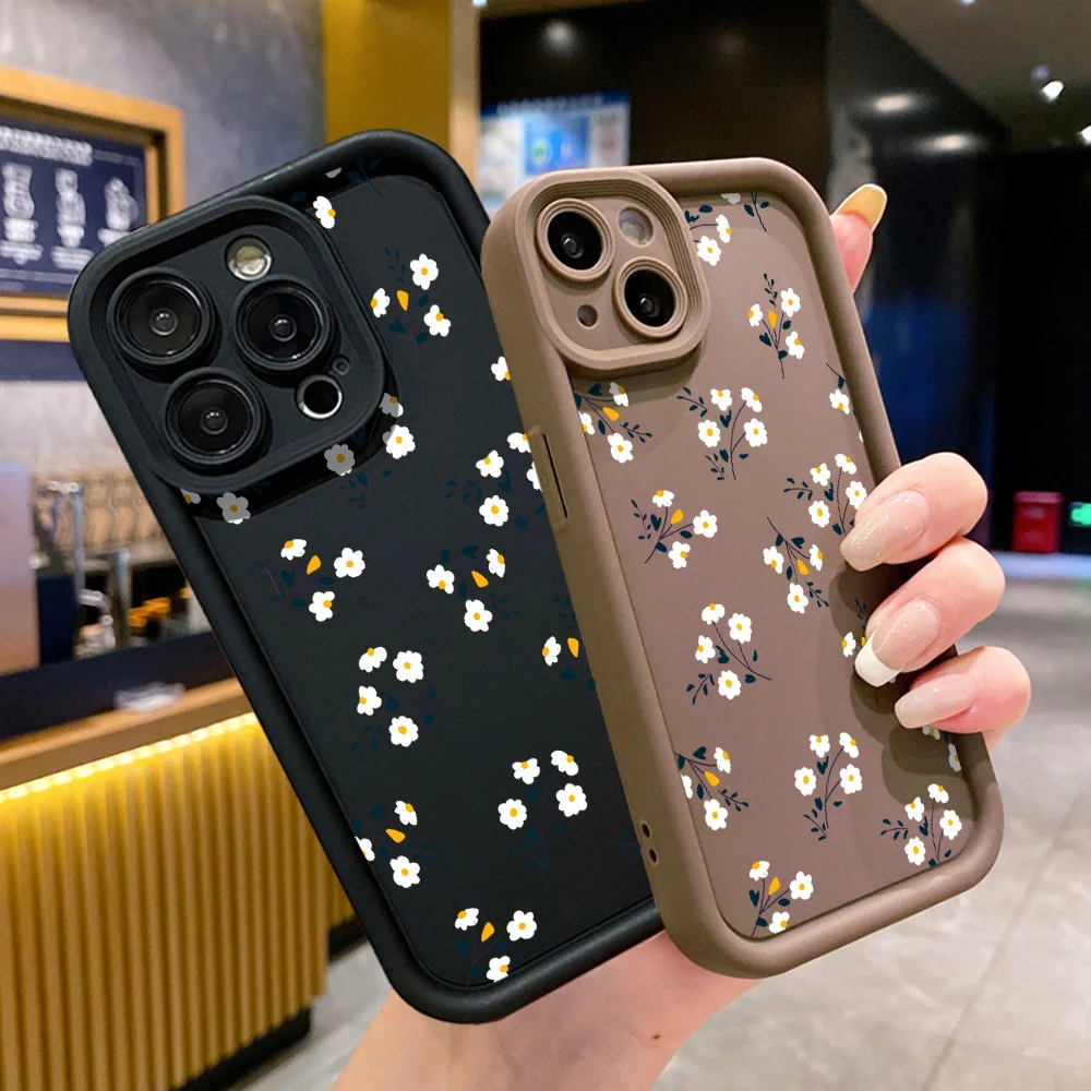 For iPhone 15 Pro Max Cute Little Flowers Case For iPhone 11 12 13 14 15 Pro 11Pro XS Max XR X SE 2020 2022 7 8 Plus Cases Funda