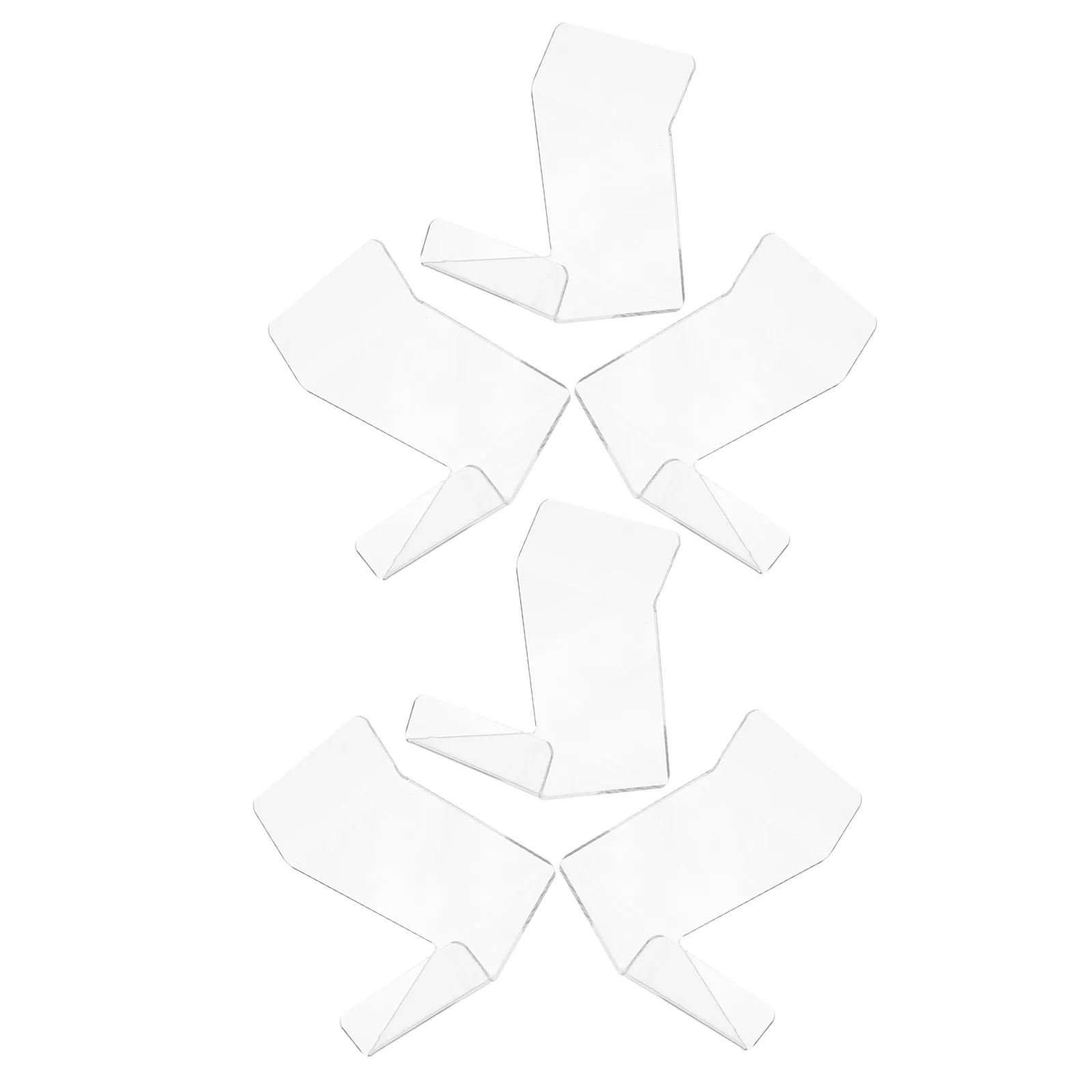 6Pcs Acrylic Display Stand Clear Easel Book Plate Holder Vinyl Record Album Frame for Gallery Museum Retail Use