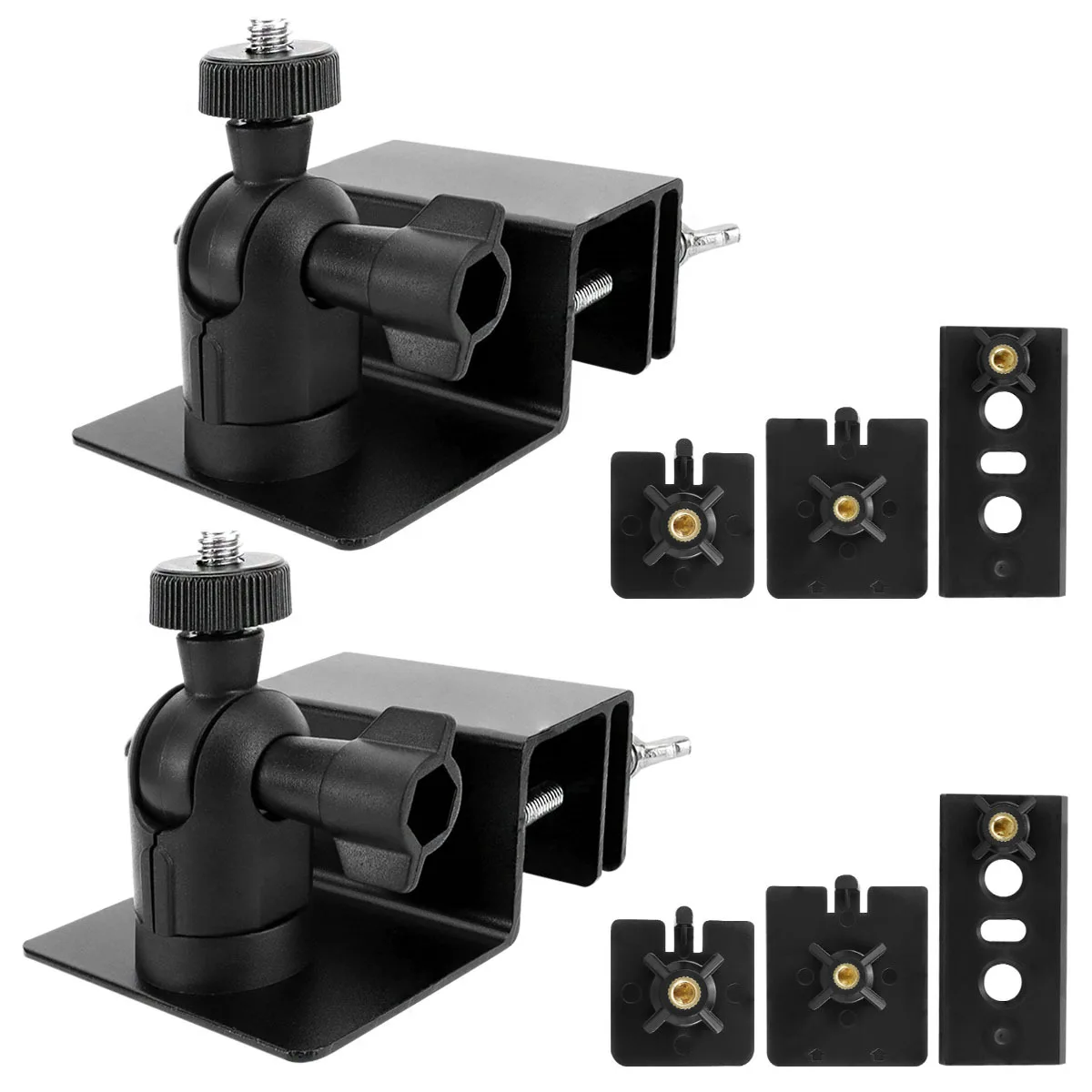 2 Pack Solar Panel Mounting Bracket For Ring For Arlo For Eufy 1/4 Inch 20 Screw Adjustable Angle Stainless Steel Security Cam view 2