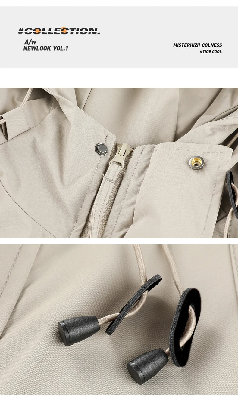 Herbst Outdoor Windbreaker Unisex Wanderjacken mit Kapuze Wasserdichte Trekkingjacke Frühling Camping Dünne Trekkingjacke für Männer und Frauen – Detail 16
