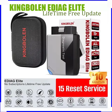 New KINGBOLEN Ediag Elite Bi-Directional Scanner with CANFD & Lifetime Free Update &15 Resets Car Diagnostic Tool pk Thinkdiag
