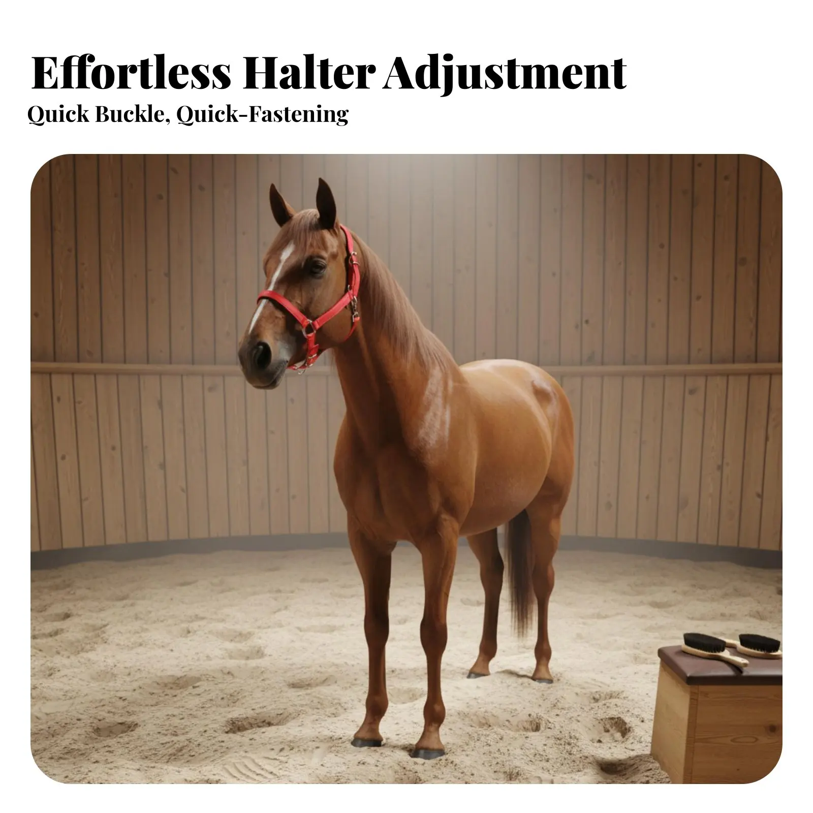 Cabestro para Caballo con Herrajes Resistentes a la Oxidación, Ajustable, de Nailon, con Costuras Reforzadas y Diseño Anti-Fricción para Guiar