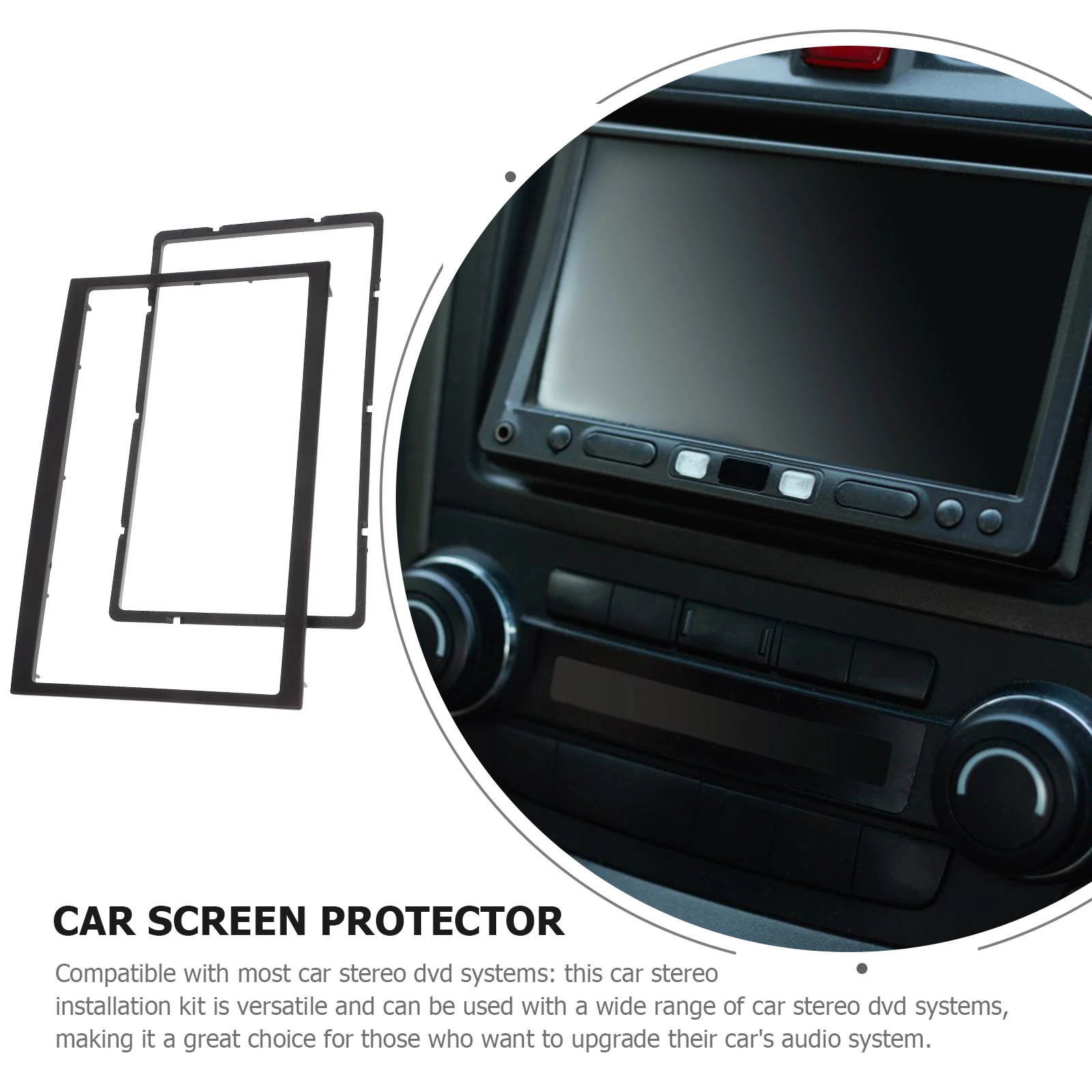 

Audio Modification Panel For Double Din Car Stereo Frame Dash Kit Abs Mount Installation Trim Cover Protector Dashboard