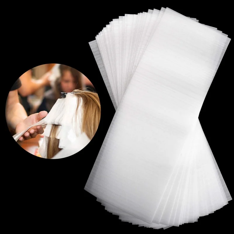 50PCS Disposable Hair Dye Foam Paper Professional Hair Coloring Highlighting Strips Tools Highlight Sheets Balayage Paper