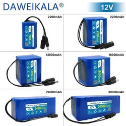 12V rechargeable battery, 30000mAh, 18650, lithium battery, CC capacity 12.6V, 30Ah, CCTV camera monitor with charger