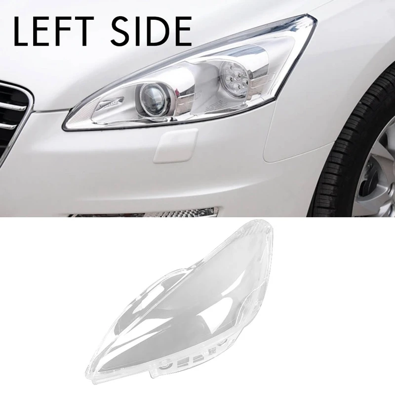 1 Pair For Peugeot 508 2011-2014 Headlight Lens Cover Head Light Lamp Transparent Lampshade Shell Glass Left+Right