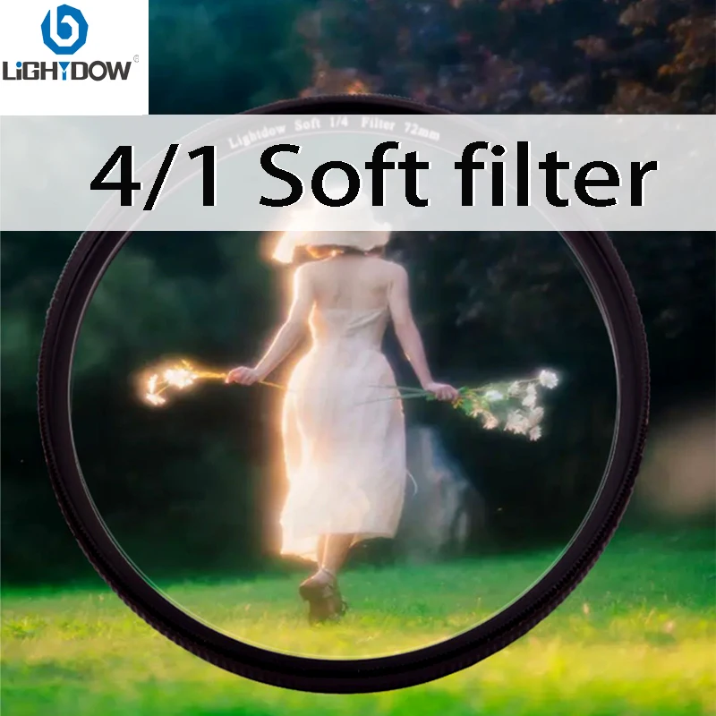 Lightdow 1/4 White Soft Lens Filter 49mm 52 55 58 62 67 72 77 82 mm Soft Filter for Camera Canon Nikon Sony Camera Lens