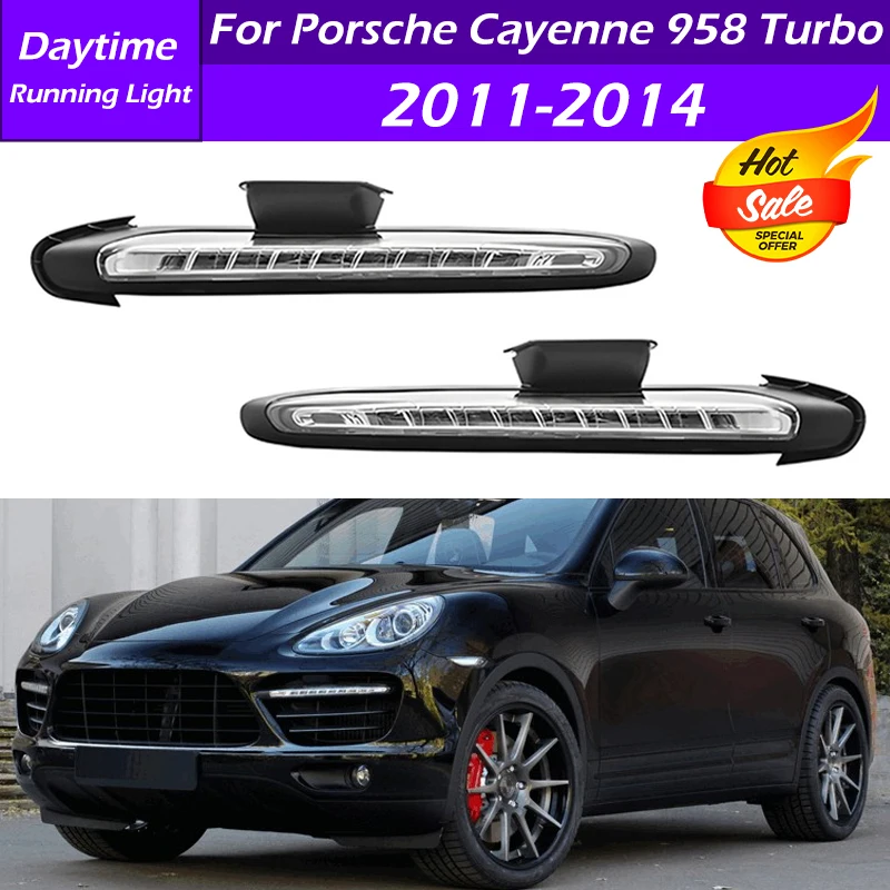 

LED DRL For Porsche Cayenne 958 Turbo 2011-2014 LED Car Daytime Running Light Driving Lamp Day Light 95863118110 95863118210
