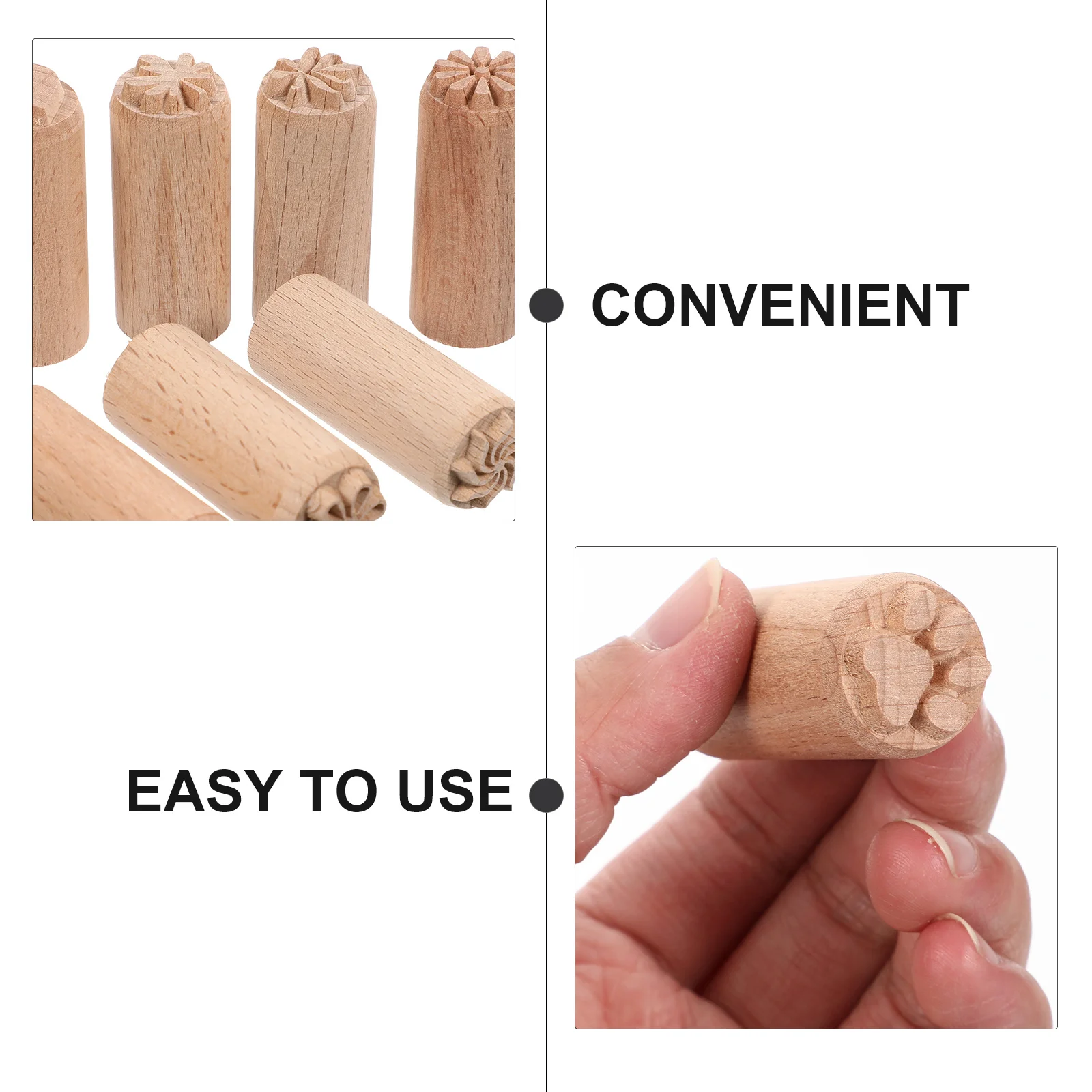 أدوات الفخار الخشبي عمود طوابع خشبية ختم الطين الخشب الطبيعي لتقوم بها بنفسك مجموعة الملحقات الحرفية ختم الفخار الخشبي