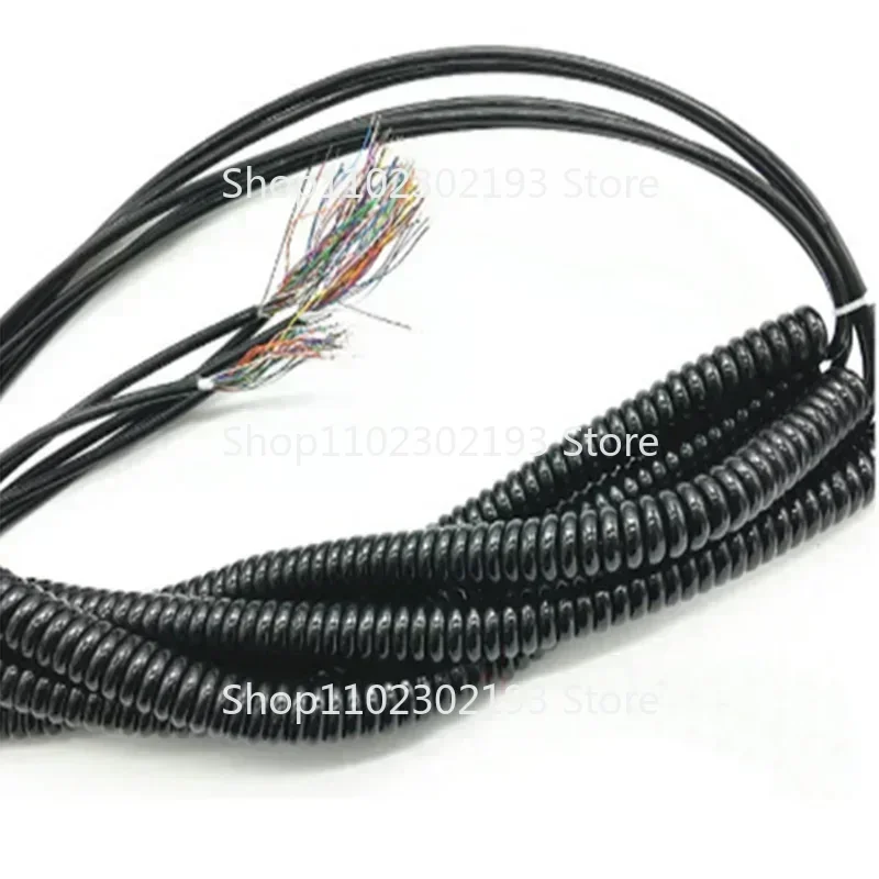 1x Wholesale 12 15 16 17 18 19 21 Cores Spring Spiral Cable Coiled  for CNC Handheld Encoder Manual Pulse Generator MPG