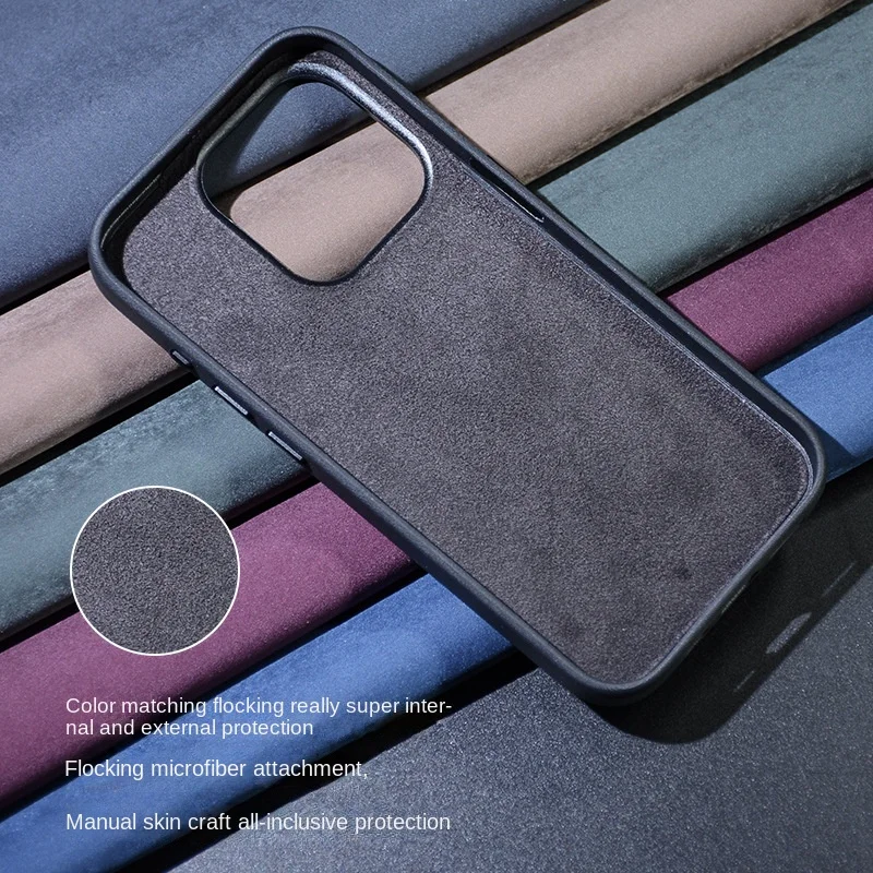 Fine Woven Twill Fabric Phone Case For iPhone 15 Pro Max 15 Plus Magnetic Wireless Charging Non-Slip Shockproof Back Cover