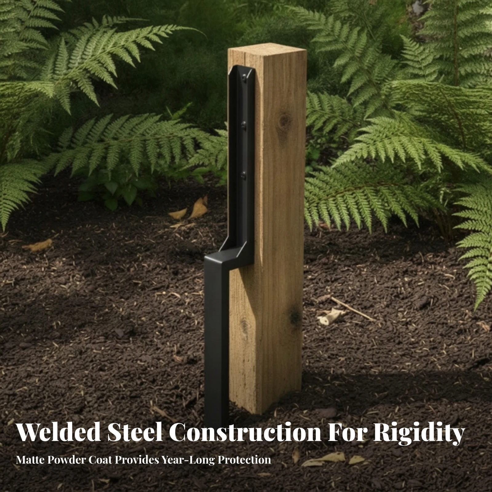 Fence Post Repair Stake with Mounting Holes Pointed Fence Post Repair Stake Fast Fix Weather-Resistant for DIY Homeowners