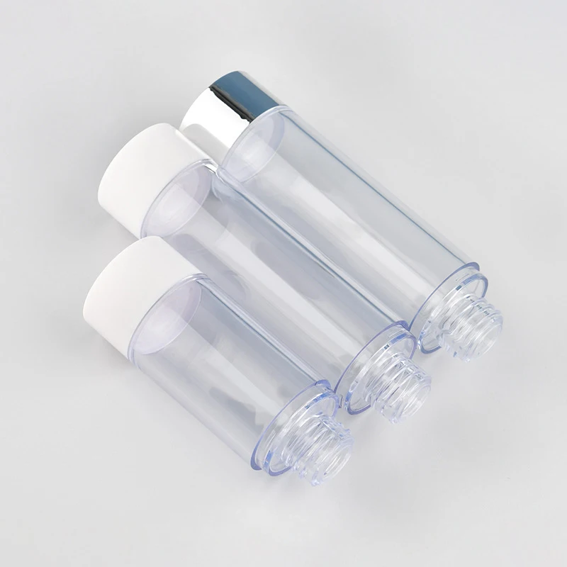 1pc 15ml 30ml 50ml Airless Pump Cosmetic Container Clear Thickened Round Lotion Empty Airless Bottle