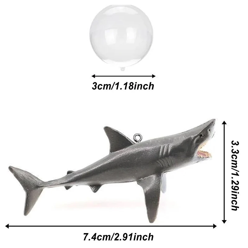 1pc Floating Shark Ornament Adjustable Aquarium Shark Animal Decor Aquarium Floating Shark Ornaments Thematic Ornaments